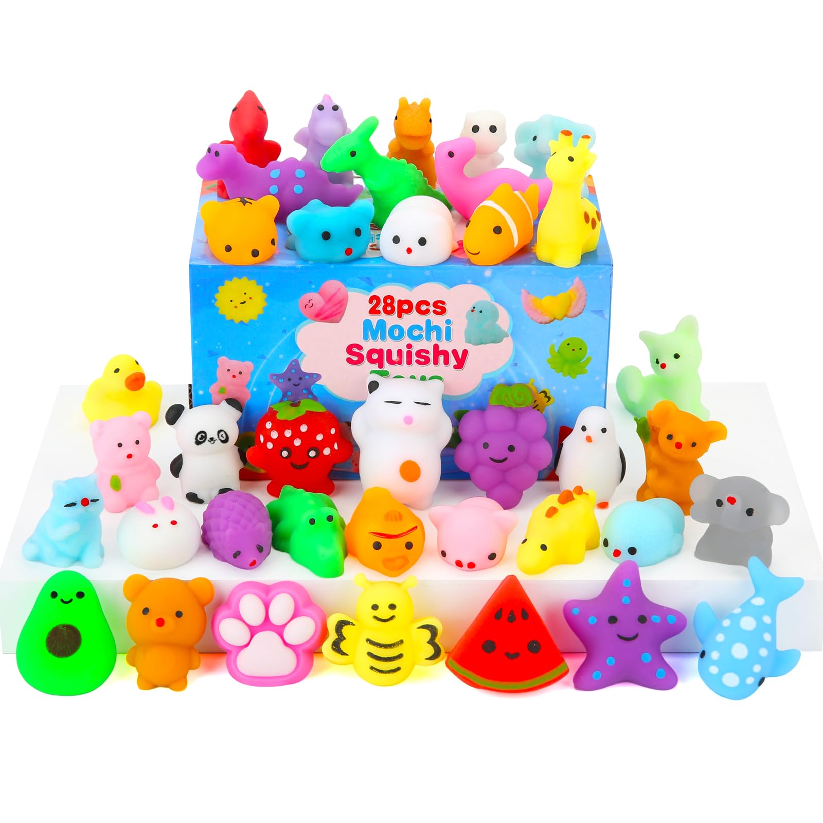 Amazon.com: Squishy Toys, 28 Pack Kawaii Squishies and Cards